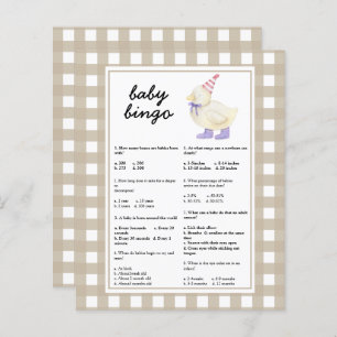 Duck - Baby Trivia   Baby Shower Game