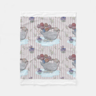 Duck Balloons Nursery Theme Baby Blanket