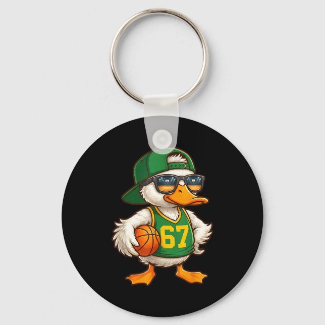 Duck Basketball 67 Gen Alpha Slang Srts Men Boys K Keychain (Front)