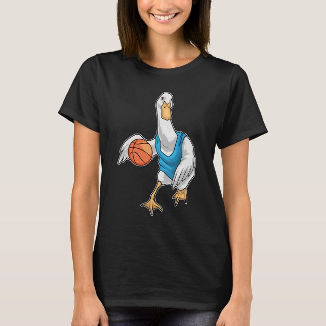 Duck Basketball player Basketball T-Shirt (Front)