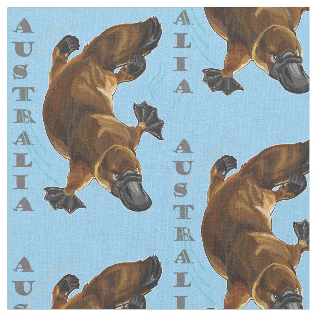 duck-billed platypus fabric (Close Up)
