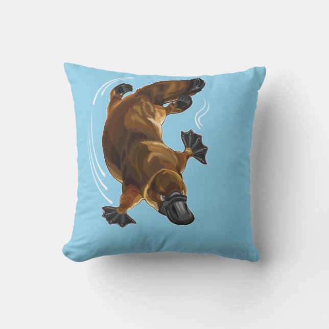 duck-billed platypus throw pillow (Front)