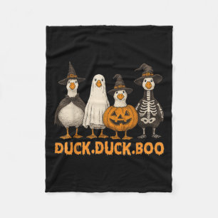 Duck Boo Funny Cute Soky Halloween Family Goose Pu Fleece Blanket