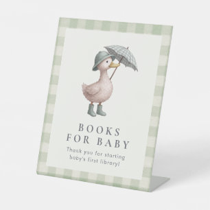 Duck Books For Baby Shower Table Top Pedestal Sign
