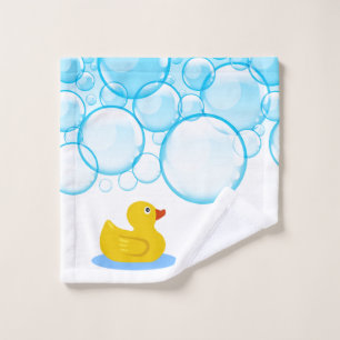 Duck Bubbles Washcloth Wash Cloth