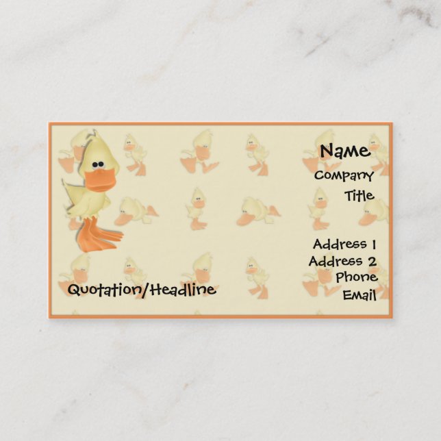 Duck Business Card (Front)