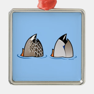 Duck Butts Metal Ornament