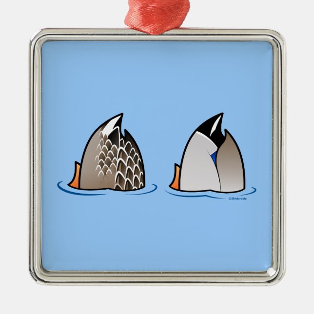 Duck Butts Metal Ornament (Front)