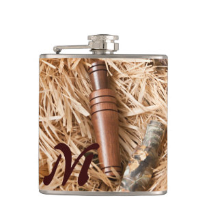 Duck Call Mallard Drake Monogram Whiskey Flask
