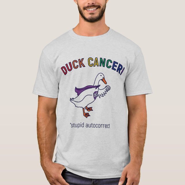 Duck Cancer Grey T-Shirt (Front)