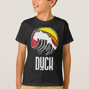 Duck Carolina Vintage 80s Retro Surfing Beach Wave T-Shirt