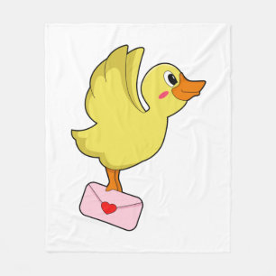 Duck Carrier pigeon Letter Fleece Blanket