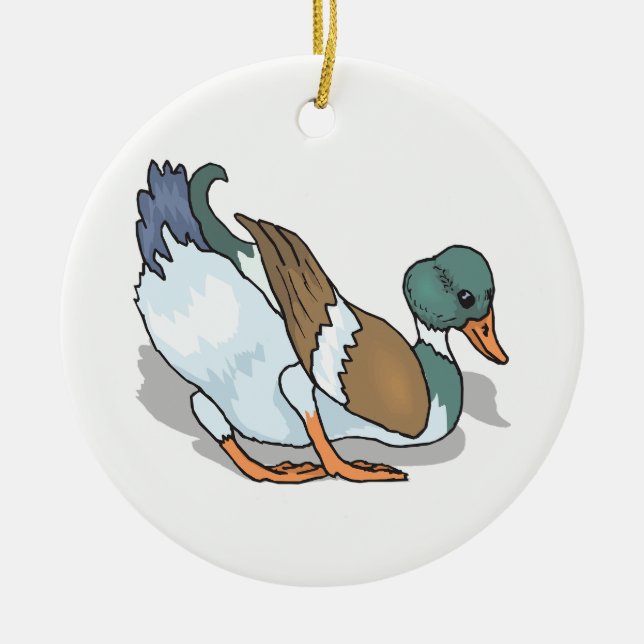 Duck Ceramic Ornament (Front)