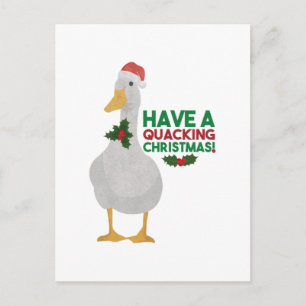 Duck Christmas Pun: Have a Quacking Christmas Postcard