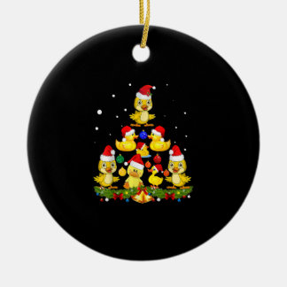 Duck Christmas Tree Ceramic Ornament