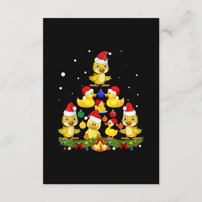 Duck Christmas Tree Enclosure Card (Front)