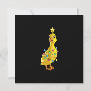 Duck Christmas Tree T Lights Decor Star Gift Xmas Invitation
