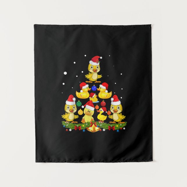 Duck Christmas Tree Tapestry (Front)