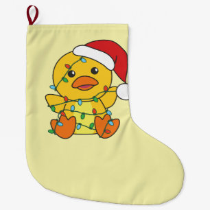 Duck Christmas Winter Animals Holiday Duck Large Christmas Stocking