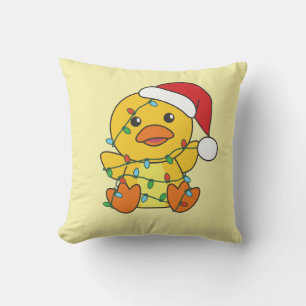 Duck Christmas Winter Animals Holiday Duck Throw Pillow