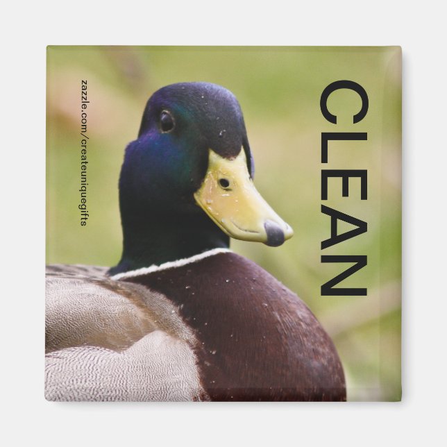 Duck Clean Dirty Dishwasher Magnet (Front)