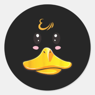 Duck Costume Cute Rubber Ducky Face Halloween Classic Round Sticker
