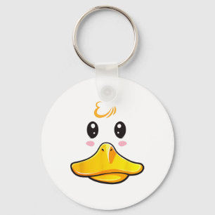 Duck Costume Cute Rubber Ducky Face Halloween Keychain