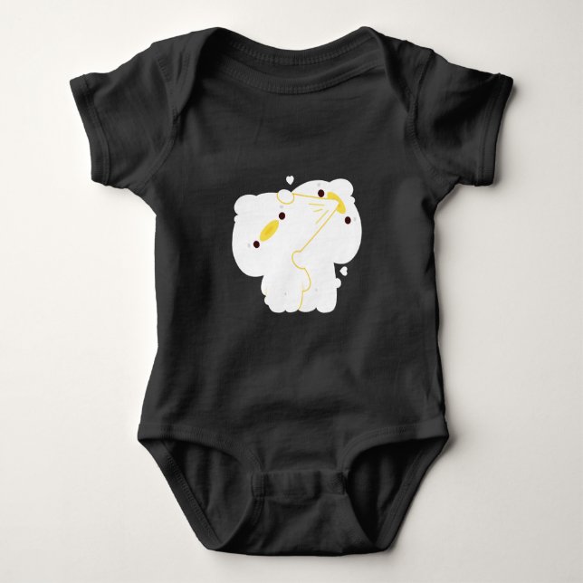 Duck Couple Baby Bodysuit (Front)