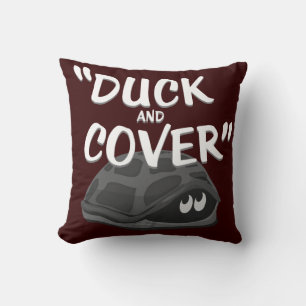 Duck & Cover Throw Pillow