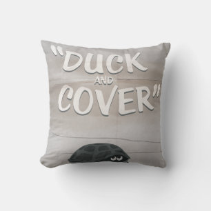 Duck & Cover Throw Pillow