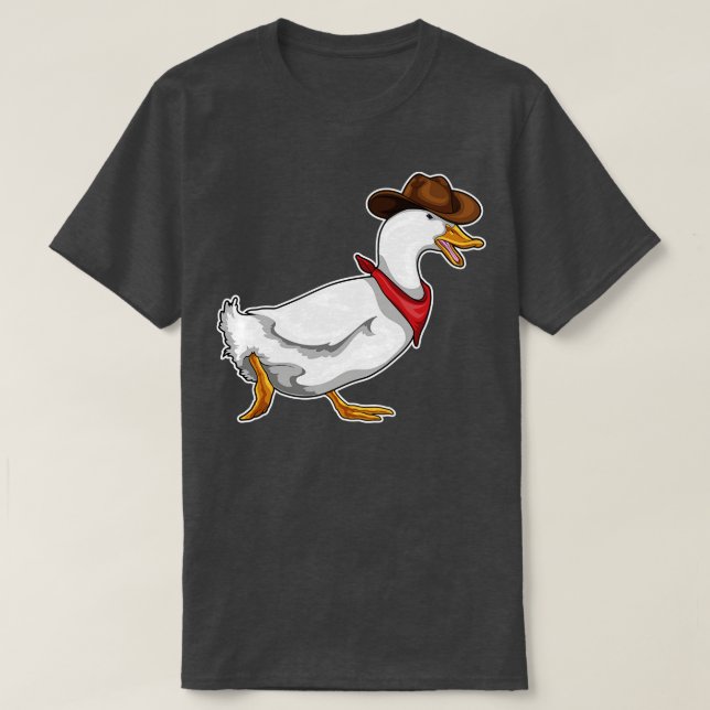 Duck Cowboy Cowboy hat T-Shirt (Design Front)