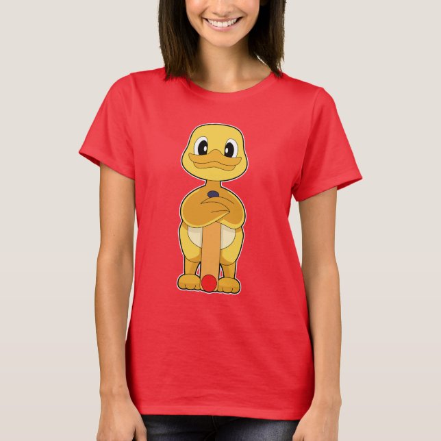 Duck Cricket Cricket bat T-Shirt (Front)