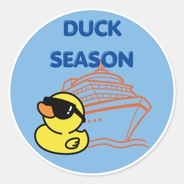 Duck Cruise Ship Classic Round Sticker (Front)