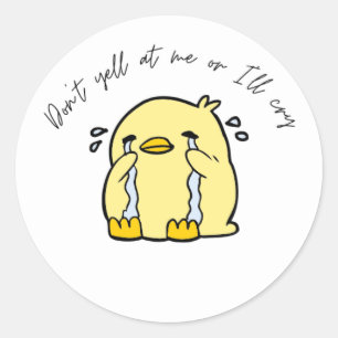 Duck crying sticker