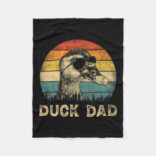 Duck Dad Duck Lovers Daddy Father's Day Fleece Blanket