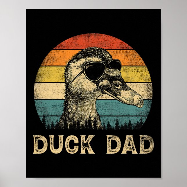 Duck Dad Duck Lovers Daddy Father's Day  Poster (Front)