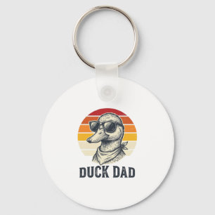 Duck Dad Vintage Duck Sunglasses Vector Shirt Desi Keychain