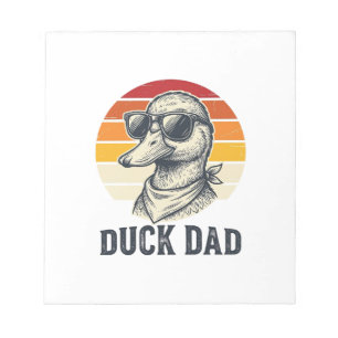 Duck Dad Vintage Duck Sunglasses Vector Shirt Desi Notepad