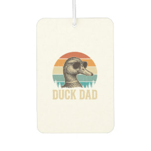 Duck Dad Vintage Engraving Retro Sunset Shirt Desi Air Freshener
