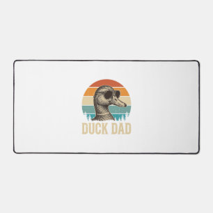 Duck Dad Vintage Engraving Retro Sunset Shirt Desi Desk Mat