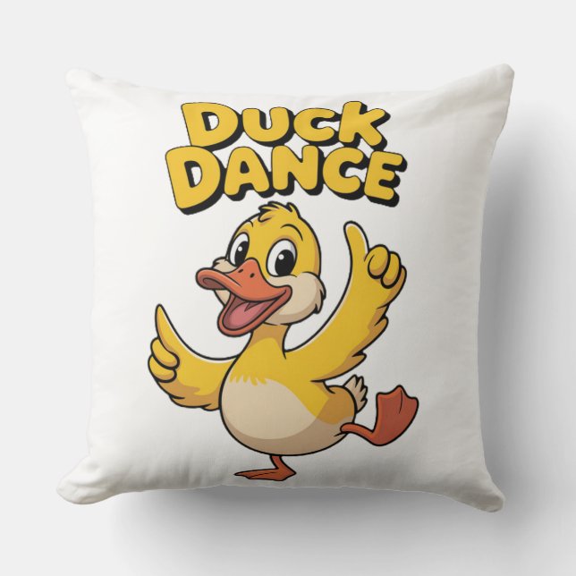DUCK DANCE THROW PILLOW (Front)