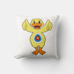 Duck Darts Bullseye Throw Pillow