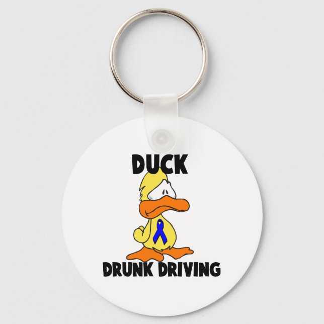 Duck Drunk Driving Keychain (Front)