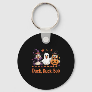 Duck Duck Boo Funny Halloween Costume Duck  Keychain
