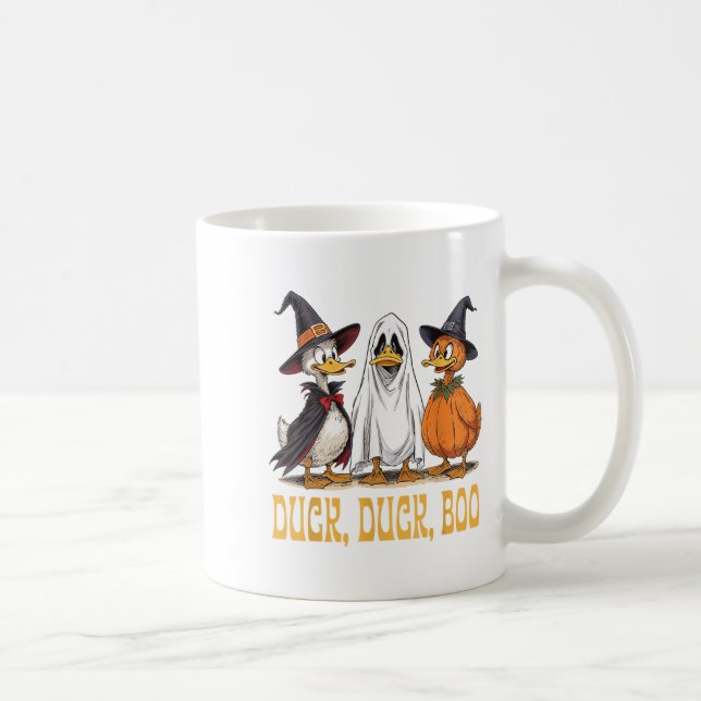 Duck Duck Boo Funny Halloween Costume Witch Ghost  Coffee Mug (Right)