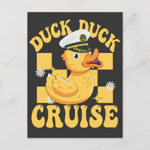 Duck Duck Cruise Funny Family Cruising Matching Holiday Postcard