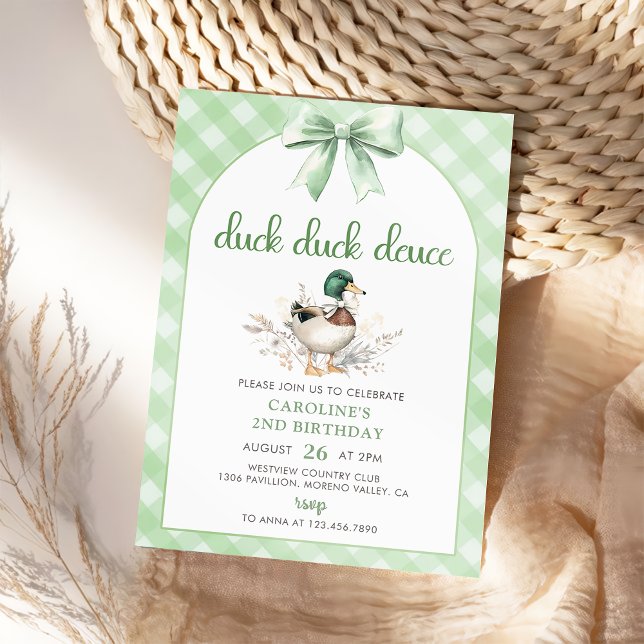 Duck Duck Deuce 2nd Birthday  Invitation (Creator Uploaded)