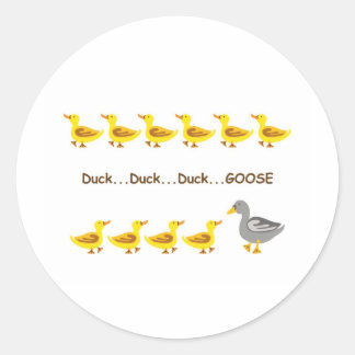 Duck Duck Goose Classic Round Sticker
