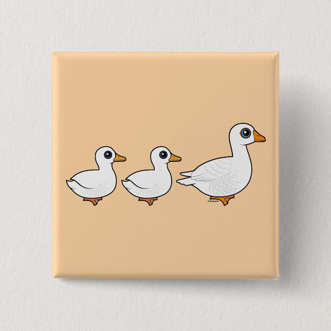 Duck Duck Goose Domestic 2 Inch Square Button (Front)