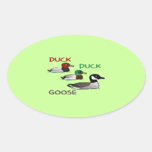 Duck Duck Goose Oval Sticker
